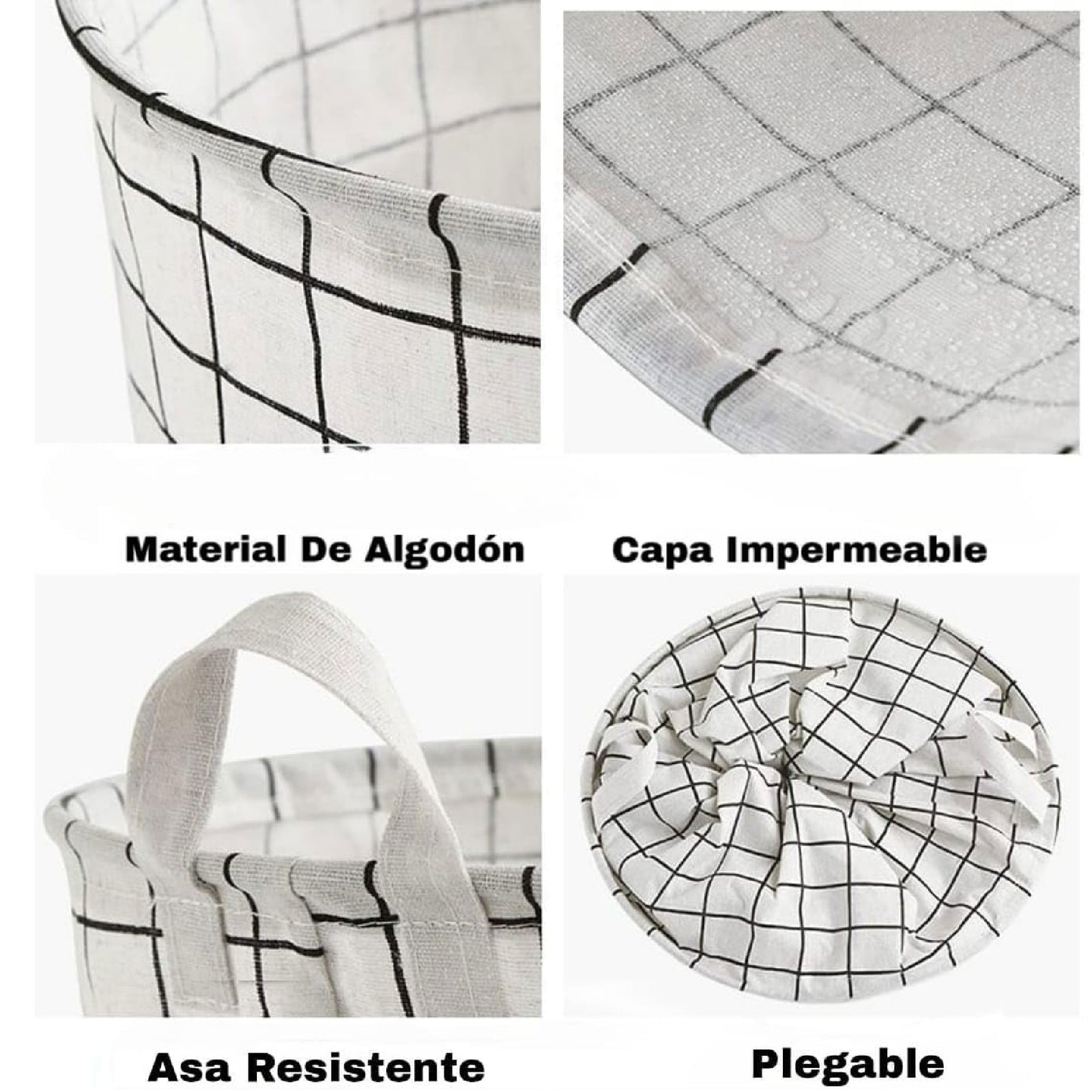 Cesta Canasto De Tela Plegable Organizador Para Ropa Sucia