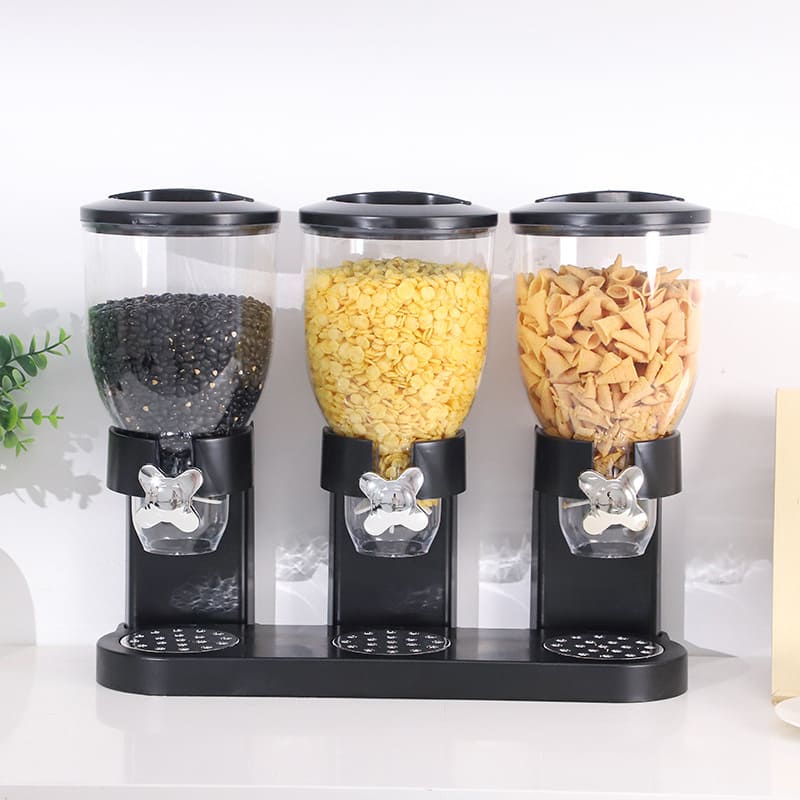 Dispensador De Cereal Triple Recipiente De Cocina