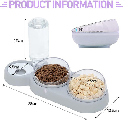 Dispensador Automático De Comida Y Agua Para Mascotas