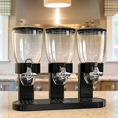 Dispensador De Cereal Triple Recipiente De Cocina